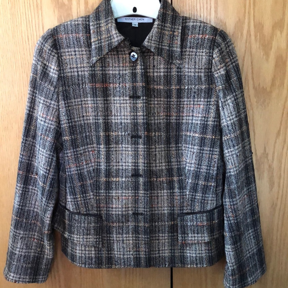 Plaid Fully lined blazer